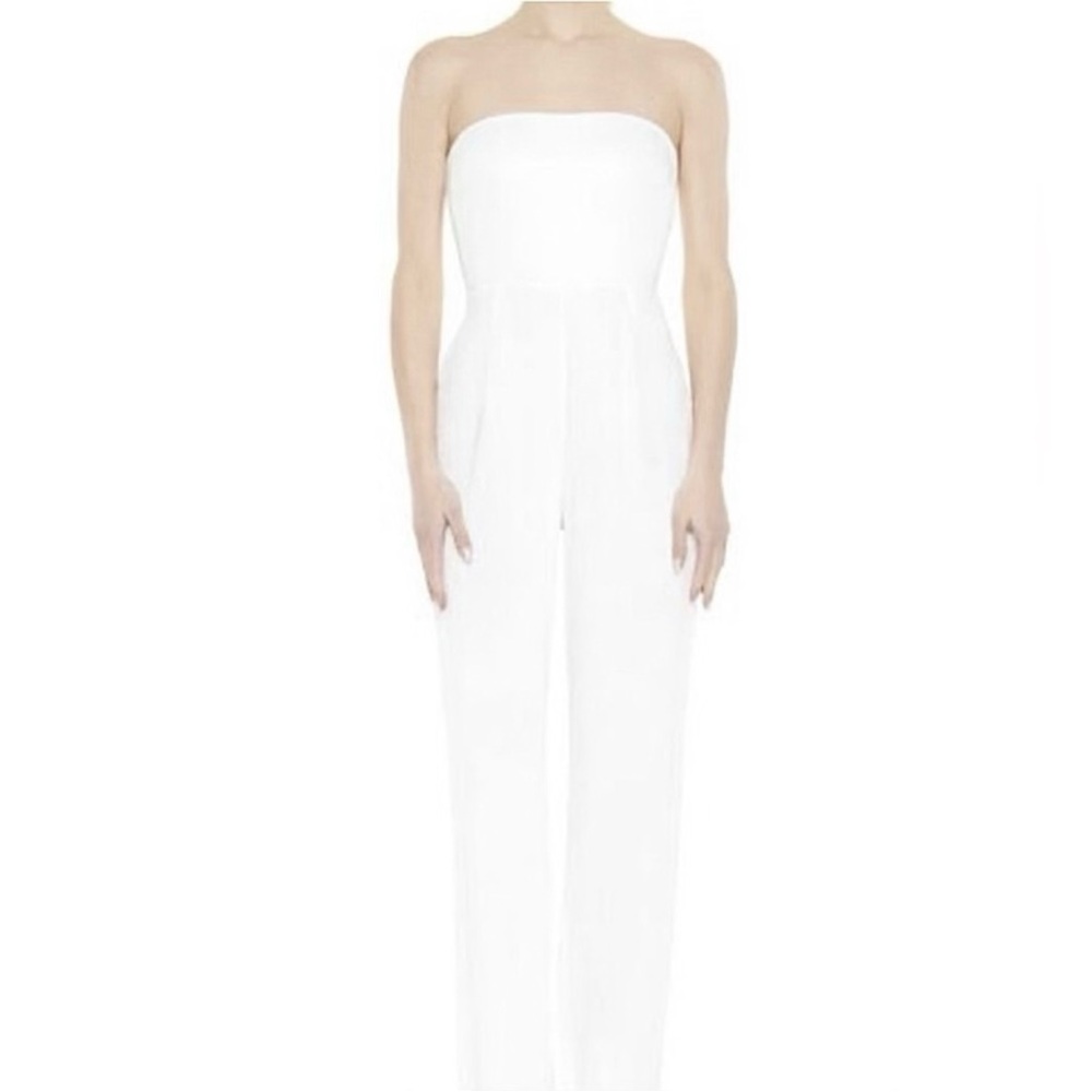 Forever 21 White Strapless Jumpsuit